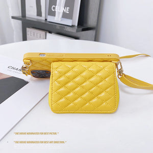 Wallet Bag iPhone Case, Yellow Bag Holder Function