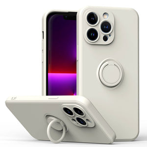 Silicone Finger Holder iPhone Case, White