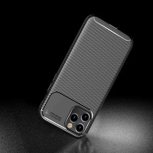 Soft Carbon Fiber Pattern iPhone Case, Black View
