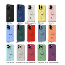 Load image into Gallery viewer, Silicone Finger Holder iPhone Case,  15 Colors Display