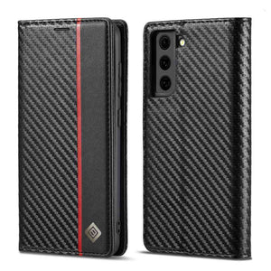 Samsung Carbon Fiber Flip Window Case Cover - yhsmall