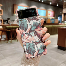 Load image into Gallery viewer, Samsung Galaxy Z Flip Fold Case Flower Pattern Hard PC Cover - yhsmall