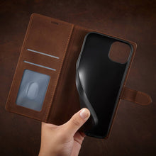 Load image into Gallery viewer, Magnetic Buckle Flip iPhone Case, Soft TPU Inside