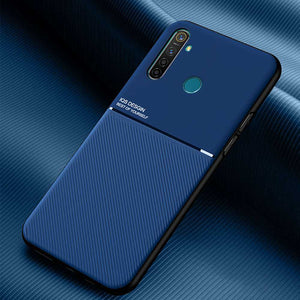 Realme Cases Matte Texture Built-In Magnetic Car Holder Protective Cover