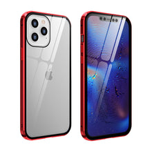 Load image into Gallery viewer, Magnetic Tempered Glass iPhone Case, Red