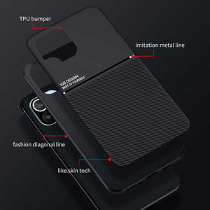 Redmi Case Matte Texture Built-In Magnetic Car Holder Protective Cover