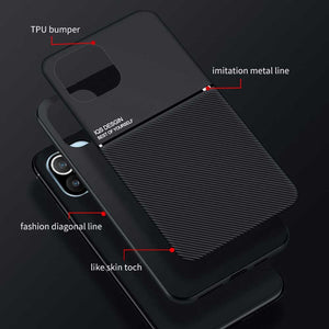 Oppo Case Matte Texture Built-In Magnetic Car Holder Protective Cover