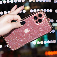 Load image into Gallery viewer, Apple iPhone Case Diamond Metal Bumper With Glitter Screen Protector Protective Cover