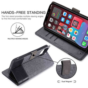 Canvas Apple iPhone Cases Flip Window Fold Cover - yhsmall