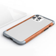 Load image into Gallery viewer, Wood Metal Bumper iPhone Case, Overall View