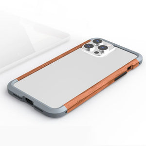 Apple iPhone Case Wood Metal Bumper