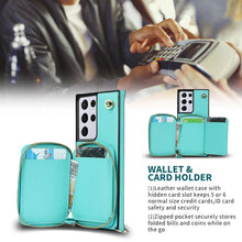 Load image into Gallery viewer, Samsung Galaxy Mobile Phone Storage Leather Wallet Card Slot Case Cover