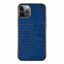 Load image into Gallery viewer, Apple iPhone Case Lizard Pattern Leather Cover