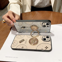 Load image into Gallery viewer, Acrylic Time Finger Ring iPhone Case, On Desk Display