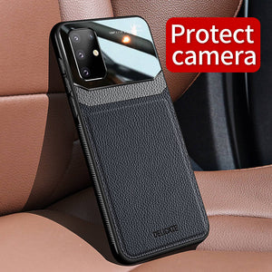 Samsung Galaxy A Series Case Delicate Leather Glass Protective Cover