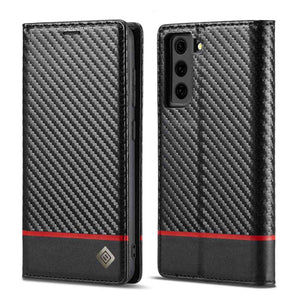 Samsung Carbon Fiber Flip Window Case Cover - yhsmall