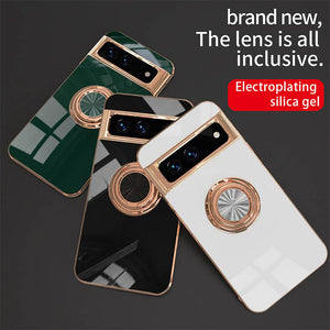 Google Pixel Phone Case Car Ring Anti-fall Protective Cover - yhsmall