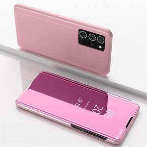 Samsung Cases Plating PC Mirror Effect Flip Window Cover