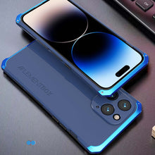 Load image into Gallery viewer, Apple iPhone 14 Pro Max Frosted Metal Case, Blue Blue