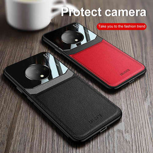 OnePlus Case Delicate Leather Glass Protective Cover - yhsmall