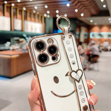 Load image into Gallery viewer, Soft TPU Handmade Smile Wristband iPhone Case, Camera View