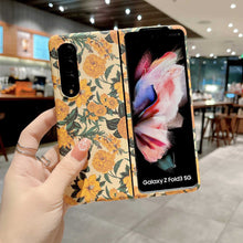 Load image into Gallery viewer, Samsung Galaxy Z Flip Fold Case Flower Pattern Hard PC Cover - yhsmall