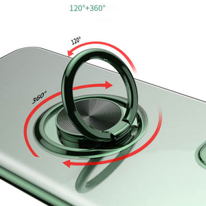  Plating TPU Finger Holder iPhone Case, 360Degree Rotation