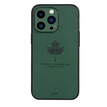 Load image into Gallery viewer, Leather Maple Leaf Pattern Case for Apple iPhone Cover