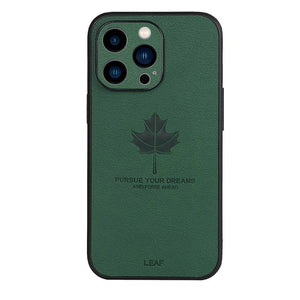 Leather Maple Leaf Pattern Case for Apple iPhone Cover