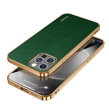 Load image into Gallery viewer, Sulada iPhone Lychee Case, Green