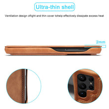 Load image into Gallery viewer, Samsung Case Magnetic Flip Window With Bracket Function Leather Cover