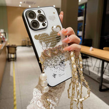 Load image into Gallery viewer, Apple iPhone Case Pearl Lanyard Cover