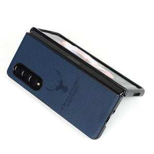 Leather Deer Pattern Case for Samsung Galaxy Z Flip 3 4 Fold 3 4 Cover - yhsmall