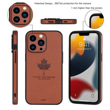 Load image into Gallery viewer, Leather Maple Leaf Pattern Case for Apple iPhone Cover