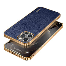 Load image into Gallery viewer, Sulada iPhone Lychee Case, Blue