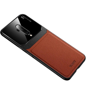 OnePlus Case Delicate Leather Glass Protective Cover - yhsmall