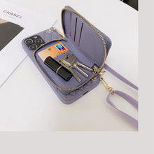 Load image into Gallery viewer, Wallet Bag iPhone Case, Purple Bag Display