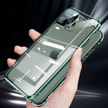 Load image into Gallery viewer, Magnetic Double Side Tempered Glass Camera Protection iPhone Case, In Hand Show