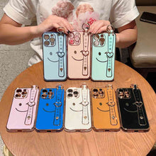 Load image into Gallery viewer, Soft TPU Handmade Smile Wristband iPhone Case, 8 Colors Display