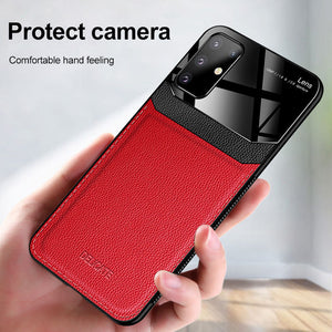 Samsung Galaxy A Series Case Delicate Leather Glass Protective Cover
