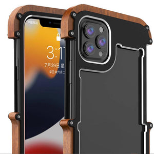 Wood Metal Bumper iPhone Case, Camera View