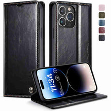 Load image into Gallery viewer, Apple iPhone Case Flip Fold Card Slot Leather Protective Cover