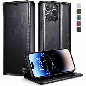 Apple iPhone Case Flip Fold Card Slot Leather Protective Cover