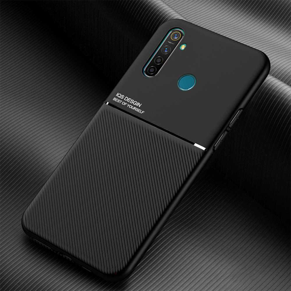 Realme Cases Matte Texture Built-In Magnetic Car Holder Protective Cover