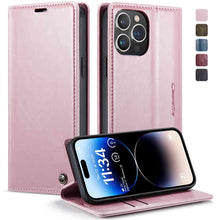 Load image into Gallery viewer, Apple iPhone Case Flip Fold Card Slot Leather Protective Cover