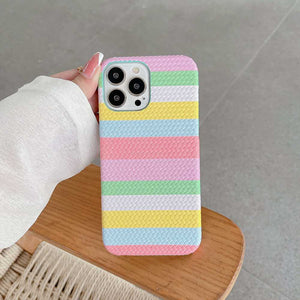 Apple iPhone Case Color Bars Weave Cover