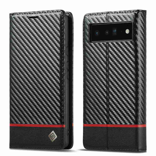 Google Pixel Carbon Fiber Flip Window Case Cover - yhsmall