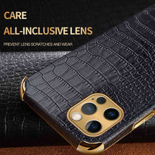 Load image into Gallery viewer, Apple iPhone Crocodile Pattern PU Leather With Holder Protective Cover