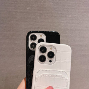 Crocodile iPhone Card Slot Cover, Camera Close-up