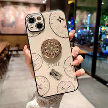 Load image into Gallery viewer, Acrylic Time Finger Ring iPhone Case, Gold